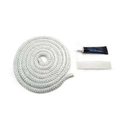 2m Stove Fire Rope Seal & Glue Kit Door Glass Fibre Wood Log Burner 3-18mm - Fire Brick King