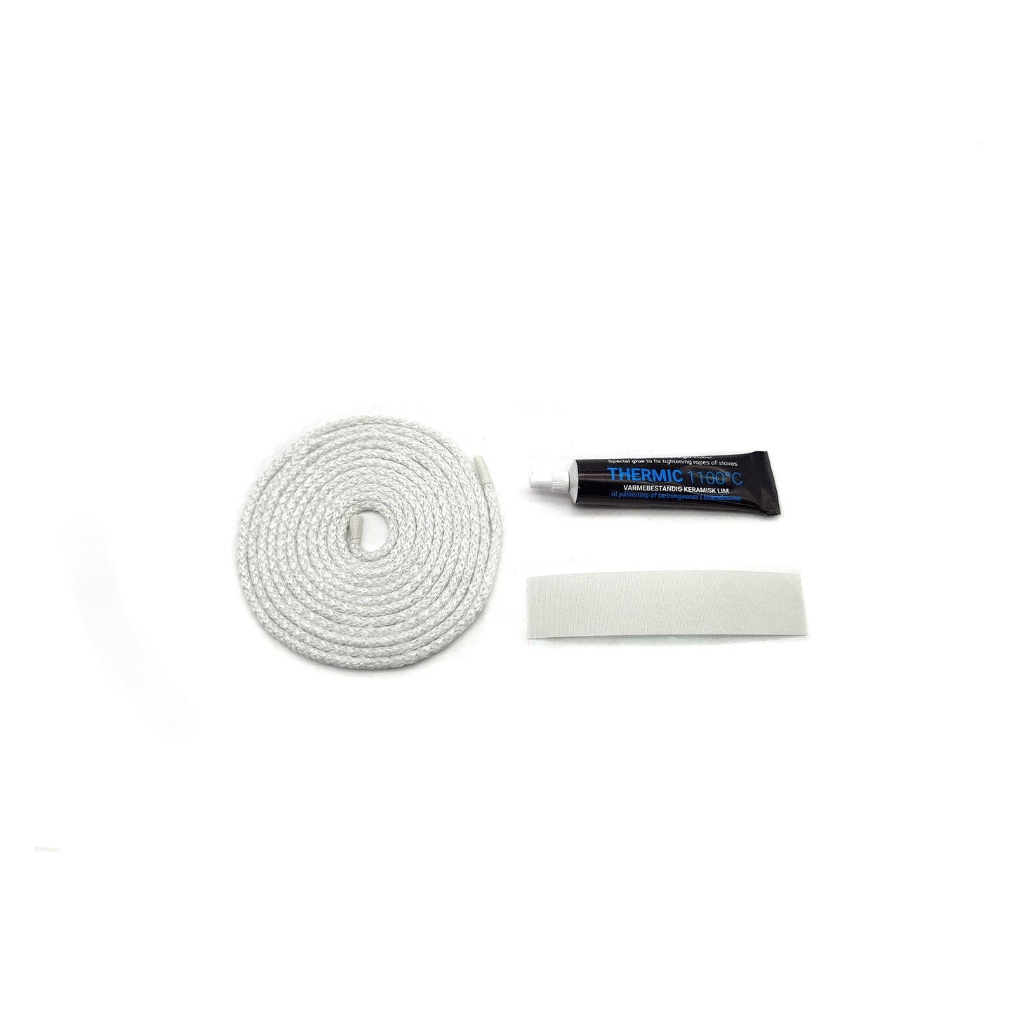 2m Stove Fire Rope Seal & Glue Kit Door Glass Fibre Wood Log Burner 3-18mm - Fire Brick King