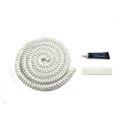 2m Stove Fire Rope Seal & Glue Kit Door Glass Fibre Wood Log Burner 3-18mm - Fire Brick King