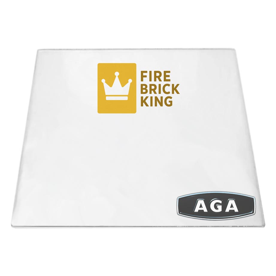 AGA Much Wenlock Mk1 (1 of Set of 4) Stove Glass - Fire Brick King