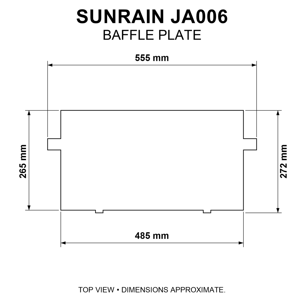 Sunrain JA006 Baffle - Fire Brick King