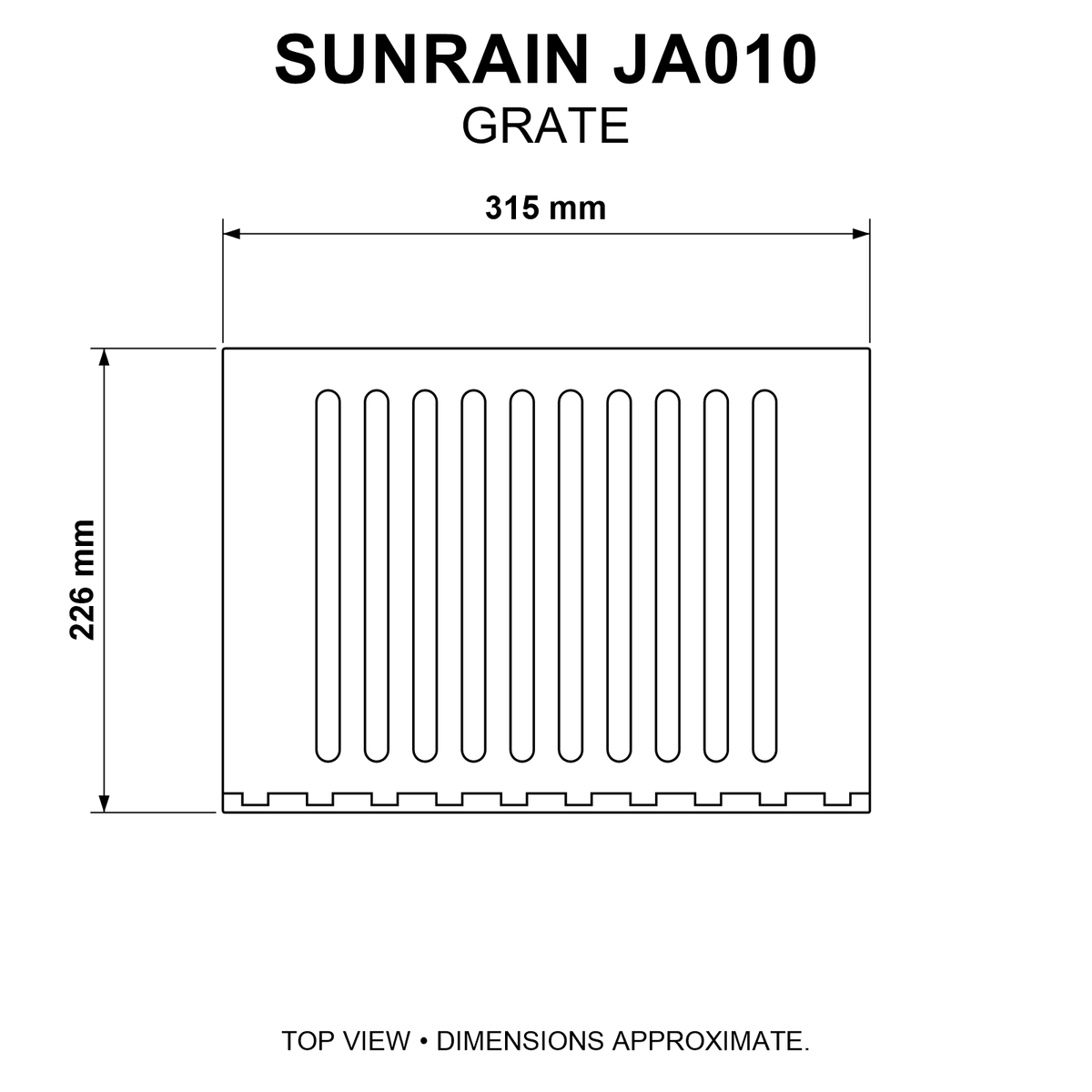 Sunrain JA010 Grate - Fire Brick King